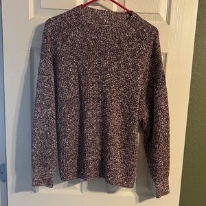 Old Navy Marled Crewneck Sweater - Maroon & White Mix